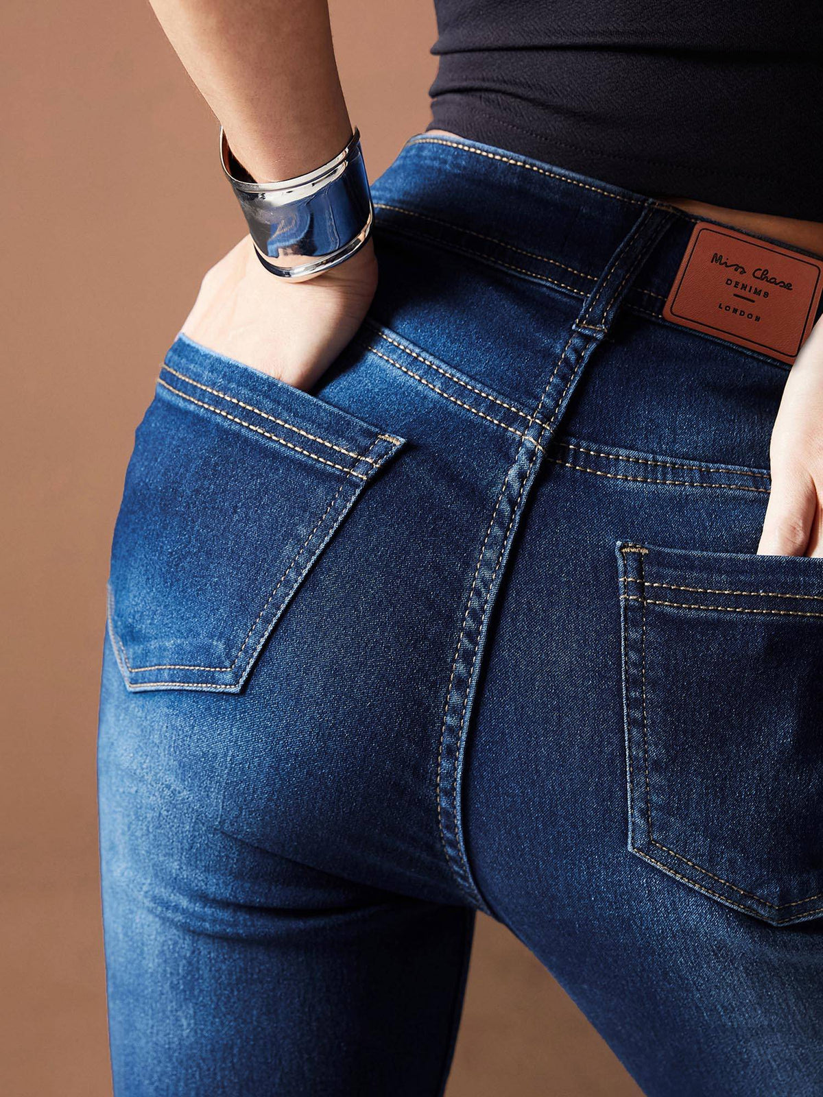 Women's Blue Bootcut Mid Rise Jeans | BT10 - view 5