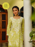 Chikankari Woven Printed Long Kurta | FY93 - view 26