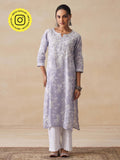 Chikankari Printed Long Kurta | FY93 - view 1