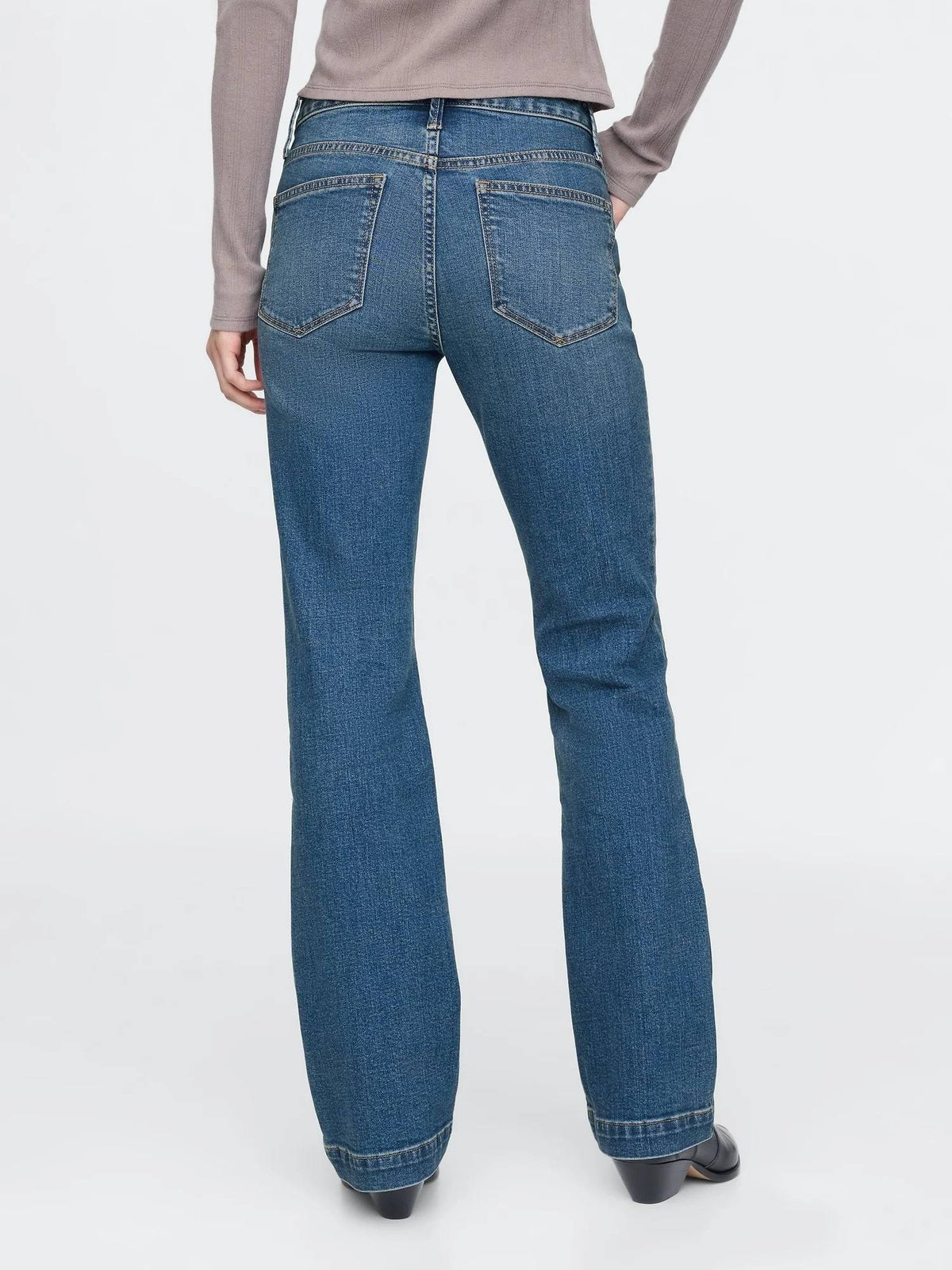 Women Lightly Washed Mid Rise Stretchable Blue Jeans | BT10 - view 2