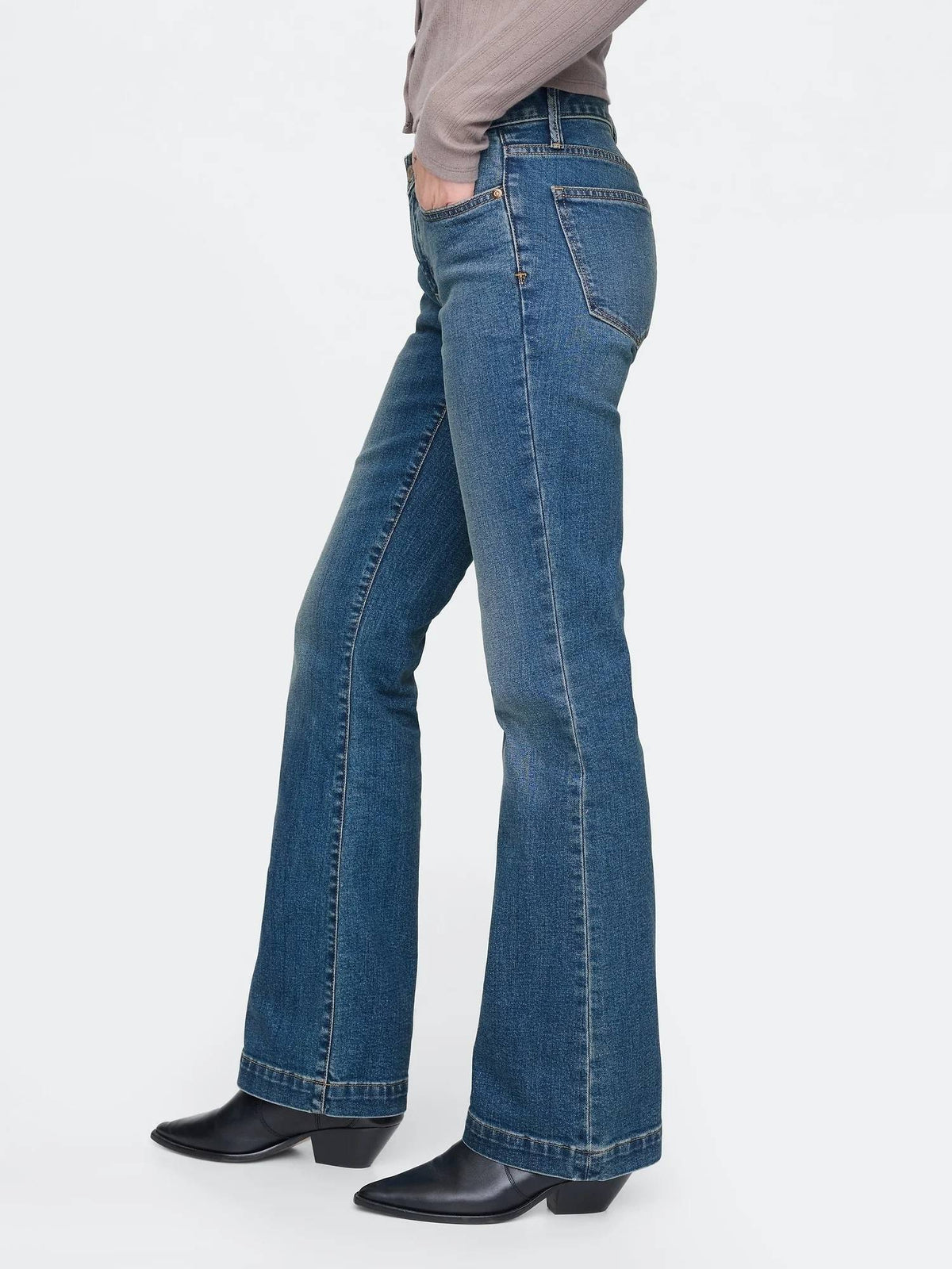 Women Lightly Washed Mid Rise Stretchable Blue Jeans | BT10 - view 3