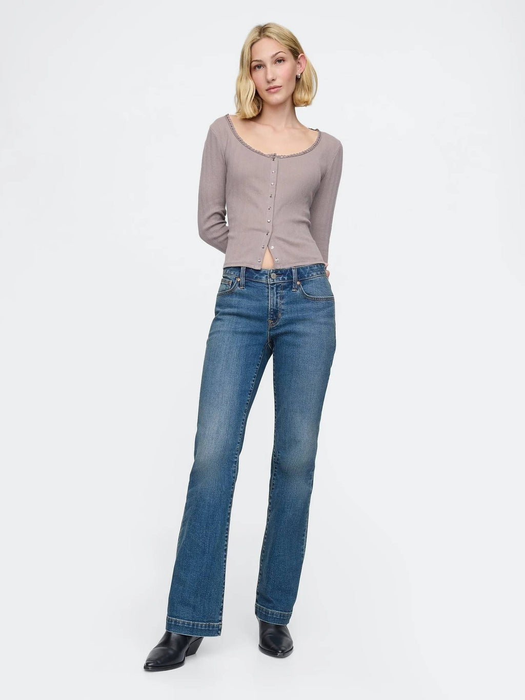Women Lightly Washed Mid Rise Stretchable Blue Jeans | BT10 - view 6