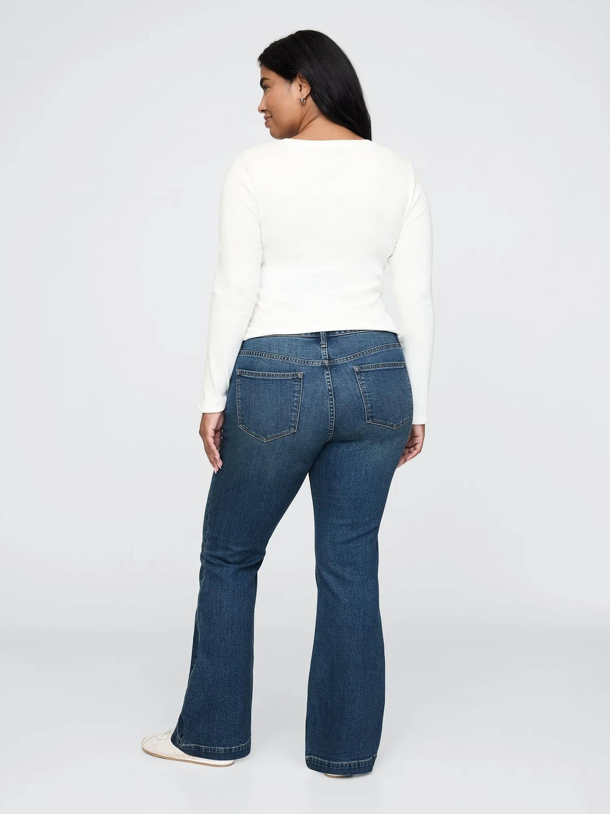 Women Lightly Washed Mid Rise Stretchable Blue Jeans | BT10 - view 7