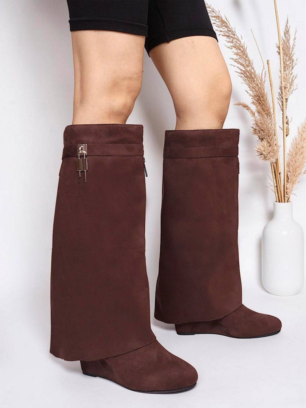 Women Brown Solid Casual Boots | BT61 - view 1