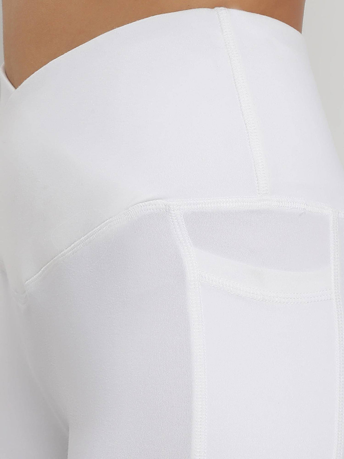 Empower High-Rise Workout Shorts 8 White - view 3