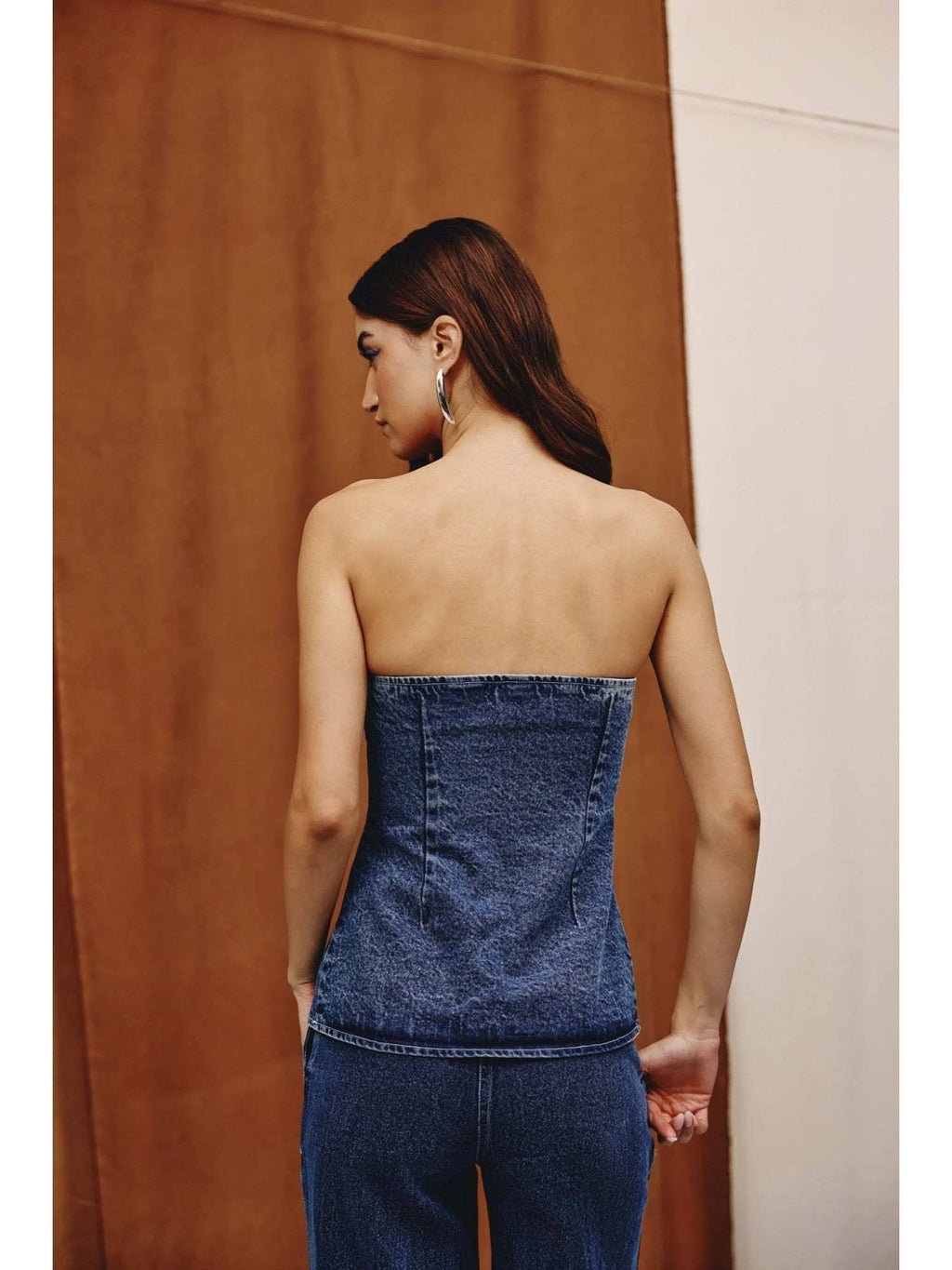 Icon Denim Strapless Bustier | TT90 - view 2