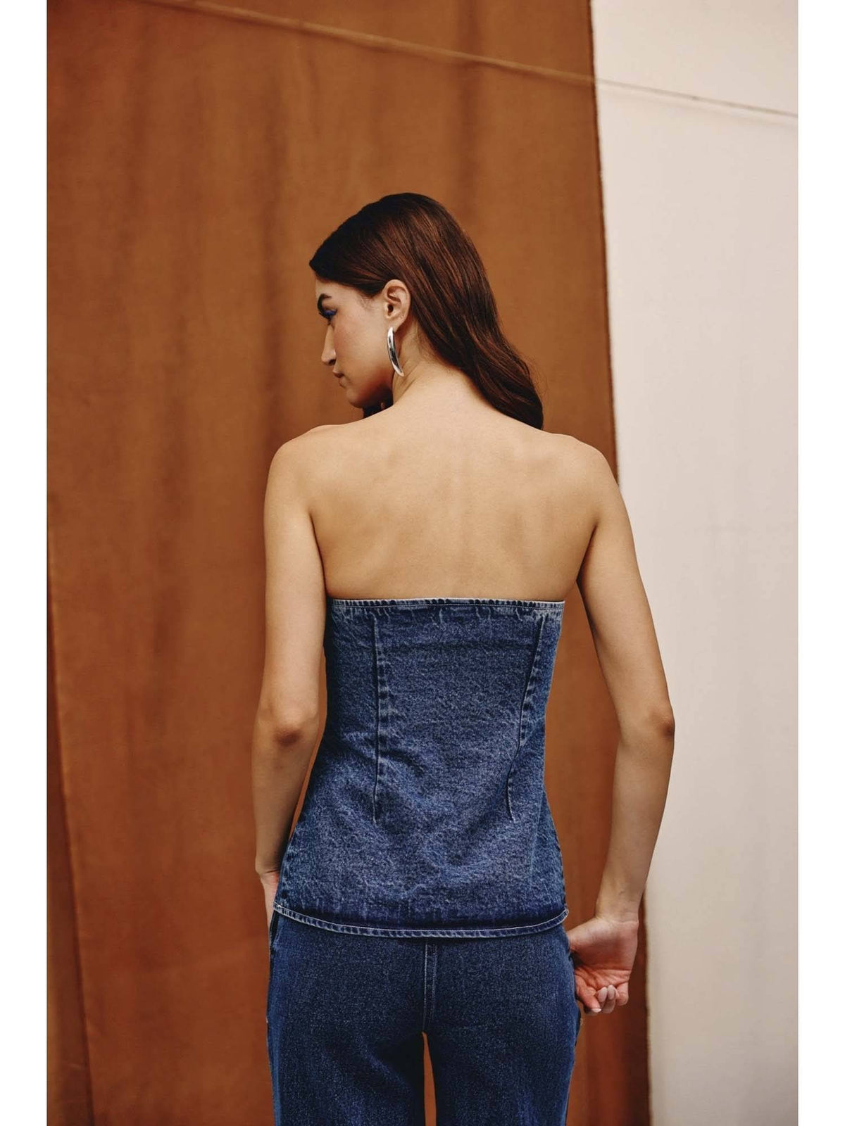 Icon Denim Strapless Bustier | TT90 - view 2