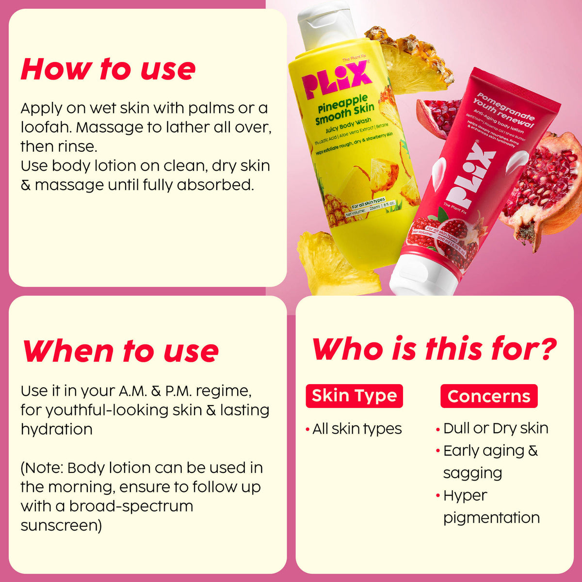 Pomegranate Youth Renewal Lotion + Pineapple Body Wash | PL1 - view 7