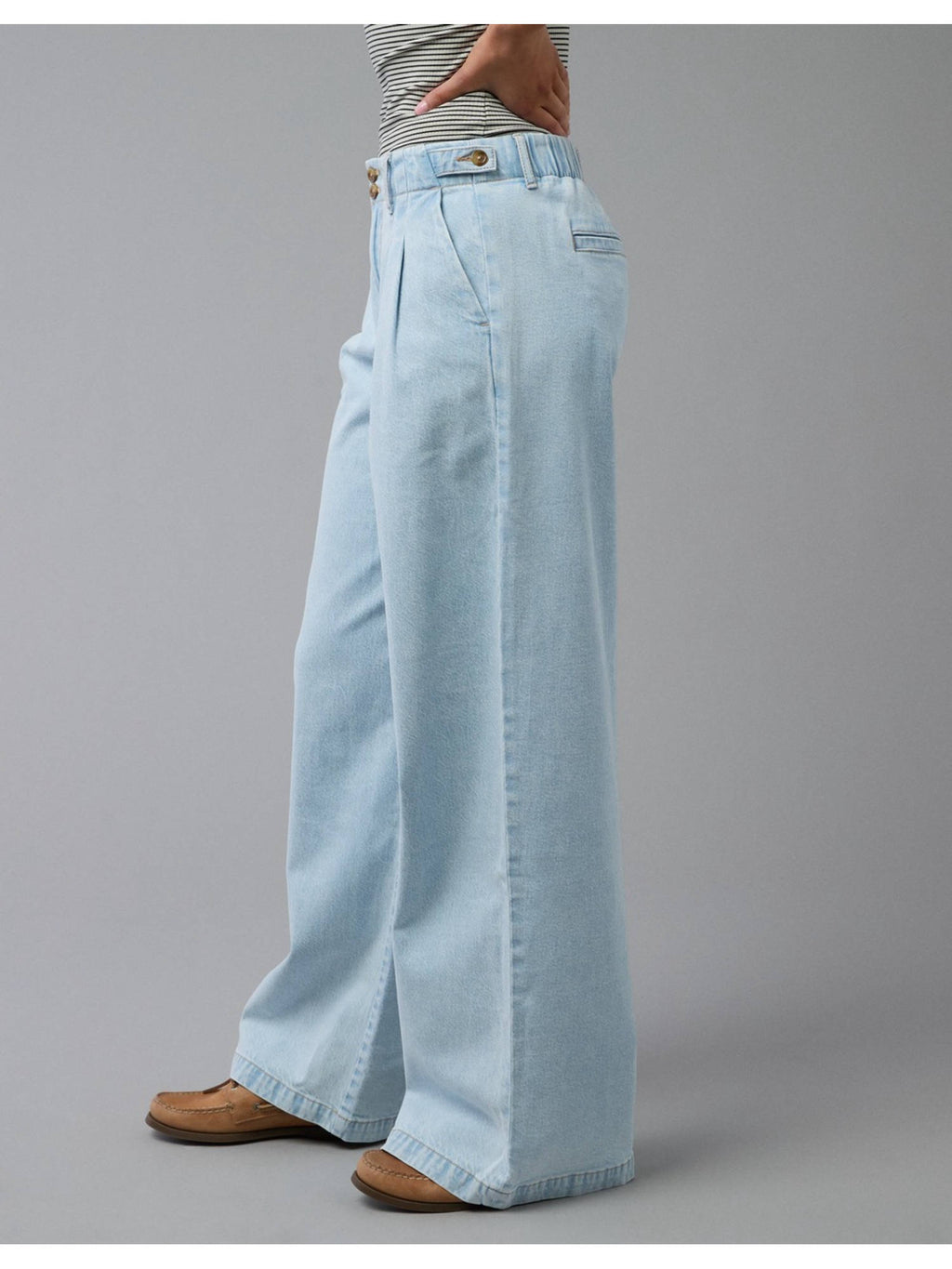 Women Blue High Rise Baggy Wide-leg Trouser Jeans | BG78 - view 2