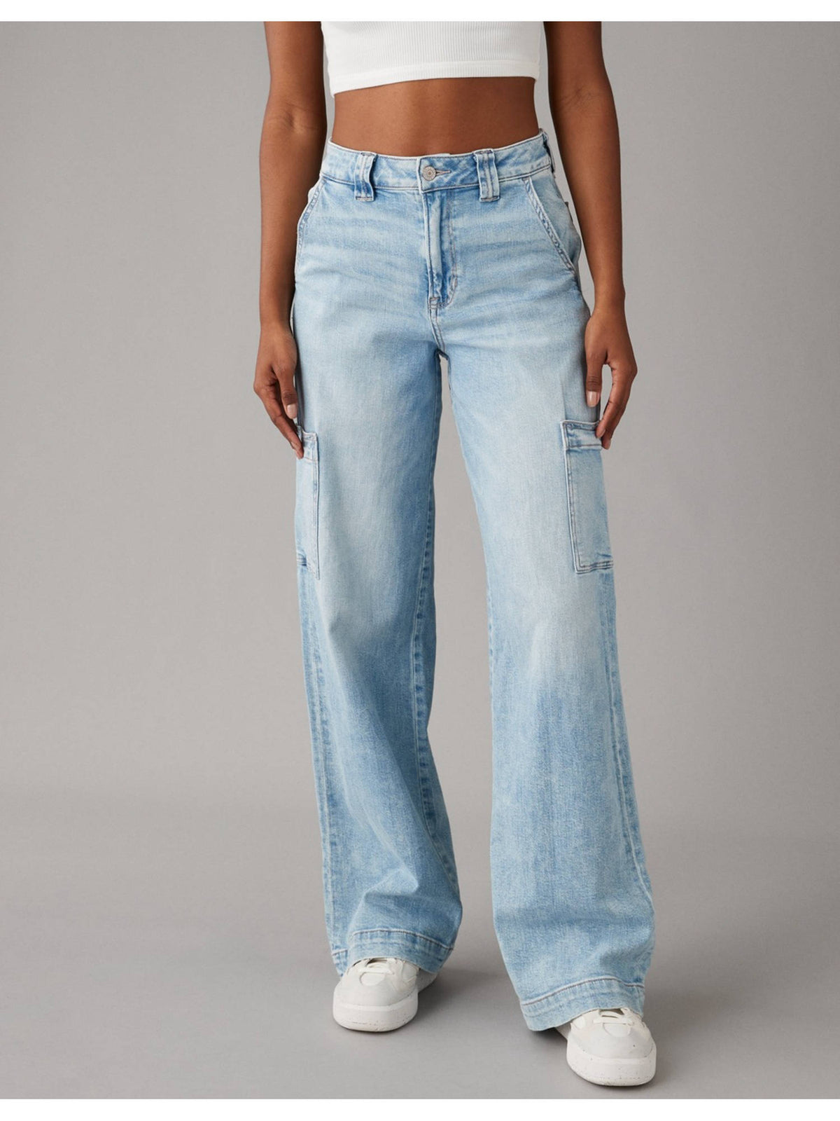 Women Blue Super High Rise Baggy Wide-leg Jeans | BG78 - view 1
