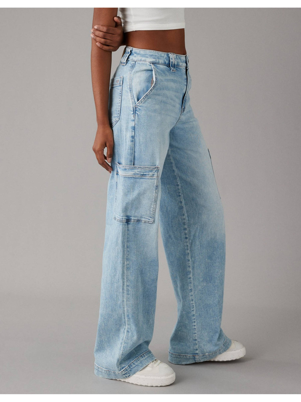 Women Blue Super High Rise Baggy Wide-leg Jeans | BG78 - view 4