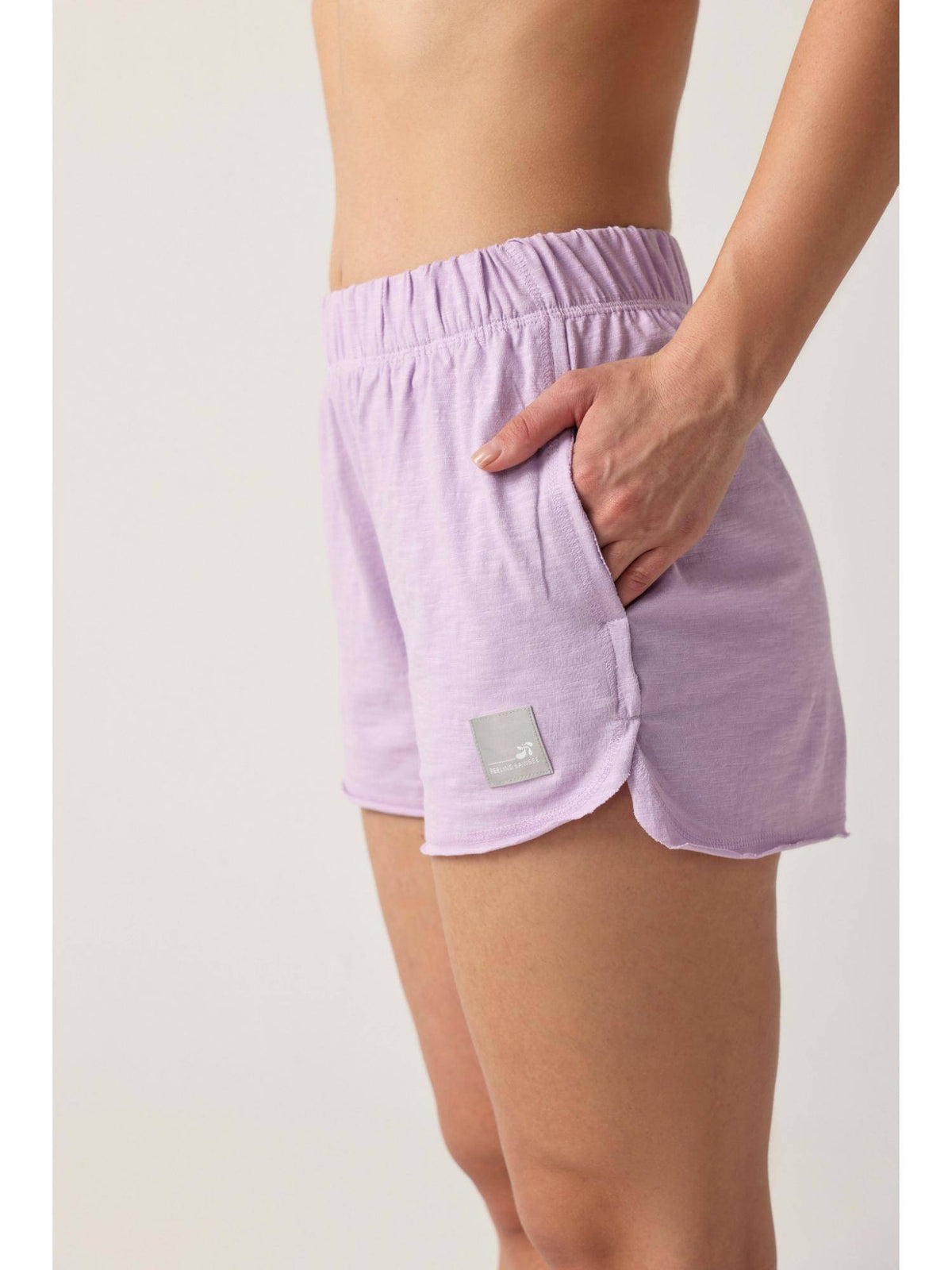 Cotton Slub Hot Lavender Shorts - view 3