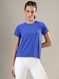 Women Blue Striped Active T-Shirt | TT89 - view 1