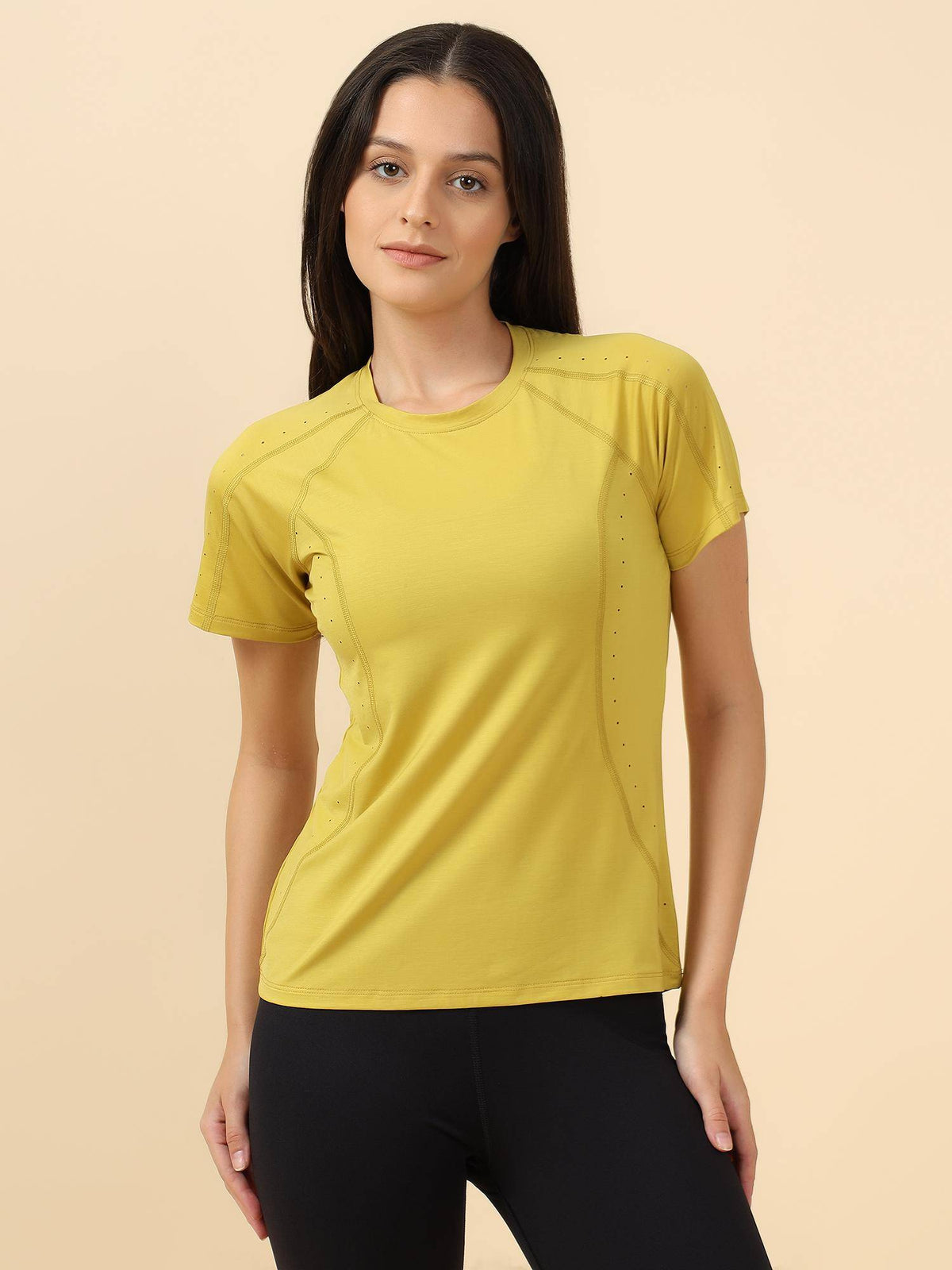 Women Pink Laser-Cut Motion T-Shirt | TT89 - view 31