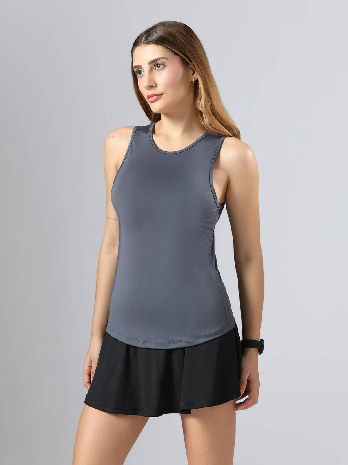 Bone-Dry Workout Tank Grey T-Shirt | TT89 - view 5