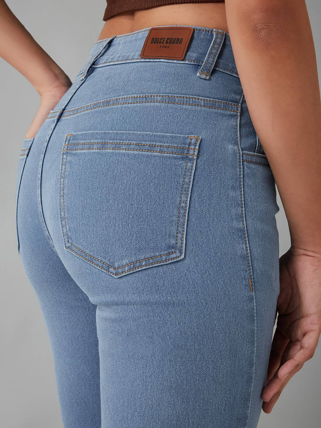 Bootcut Solid Stretchable Blue Denim Jeans | BT10 - view 5