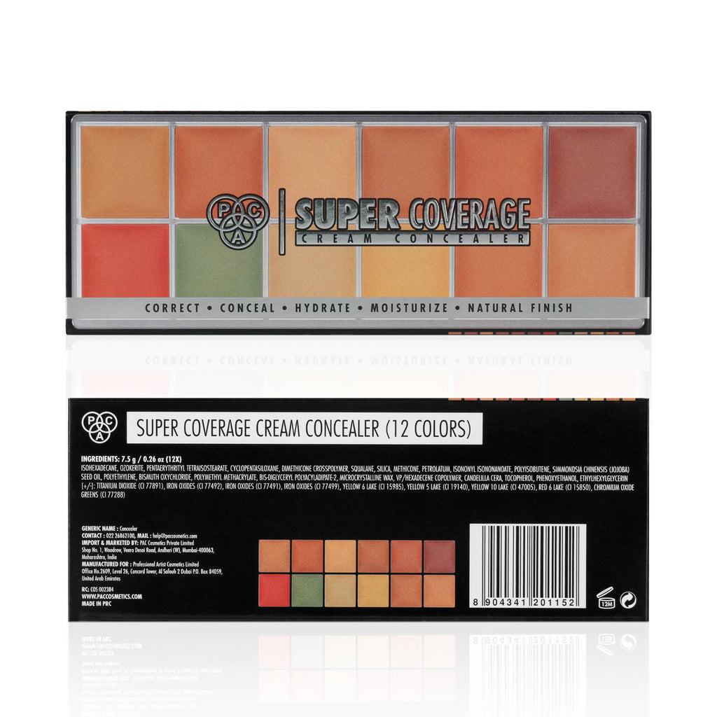 Super Coverage Cream Concealer Palette X12 - Creamy Blendable Formula, Longlasting Full Coverage | E20 - view 6