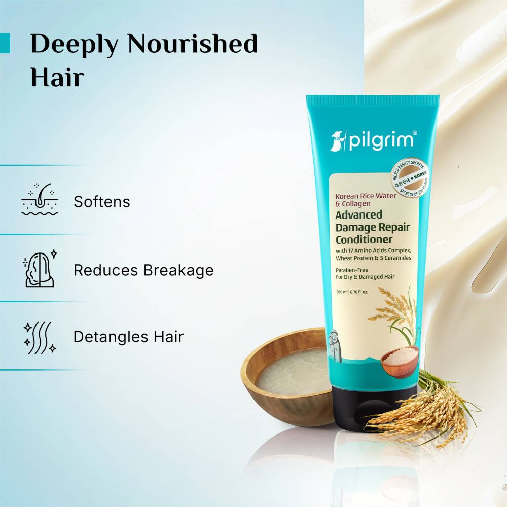 Korean Rice Water & Collagen Advanced Damage Repair Conditioner For Dry Frizzy & Damag Hair | H85 - view 2