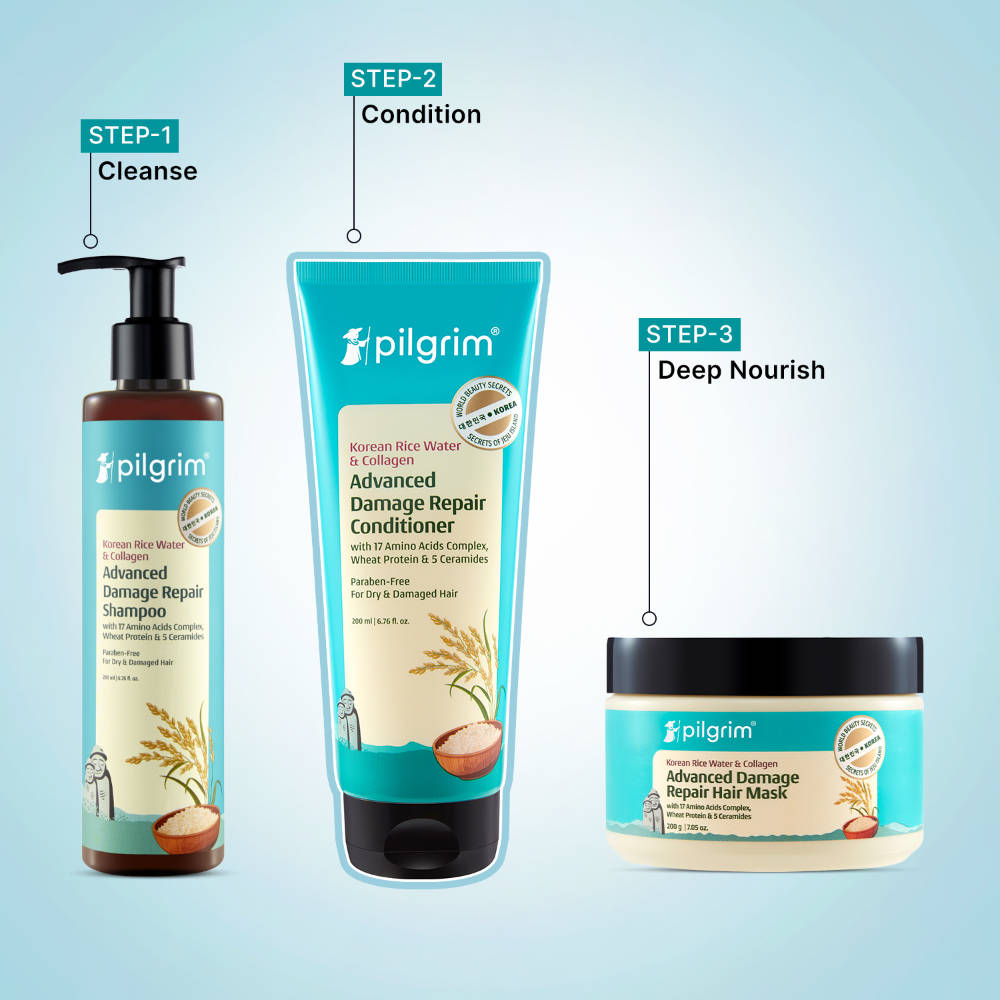 Korean Rice Water & Collagen Advanced Damage Repair Conditioner For Dry Frizzy & Damag Hair | H85 - view 5