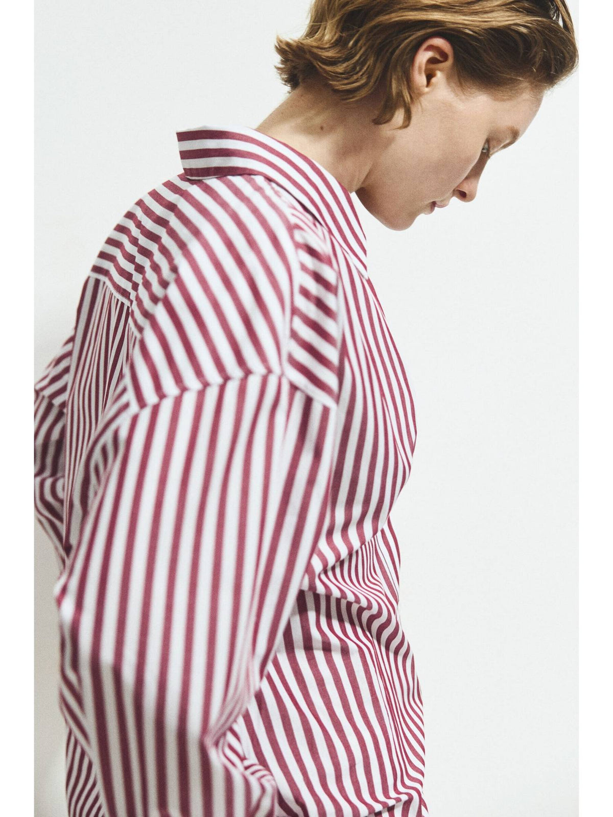 Women Blue Oversized Poplin Shirt | S67 - view 5