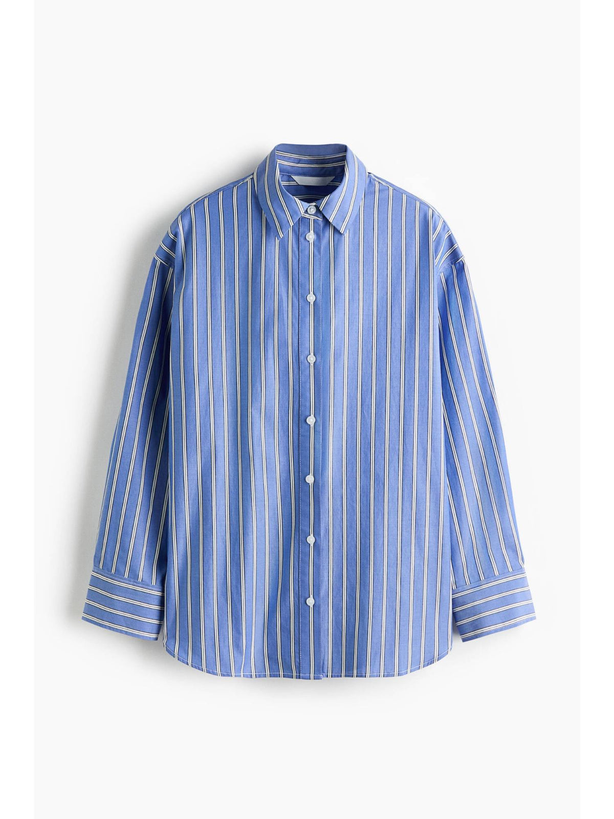 Women Blue Oversized Poplin Shirt | S67 - view 3