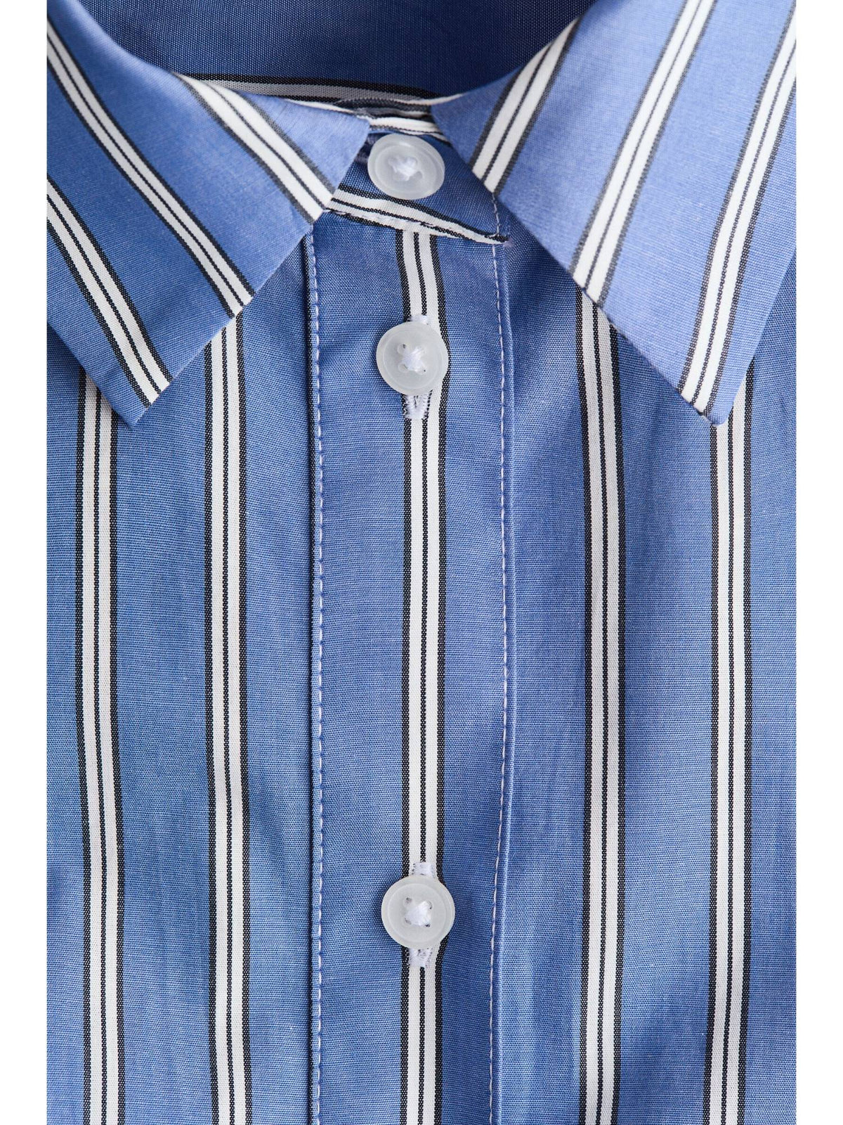 Women Blue Oversized Poplin Shirt | S67 - view 4