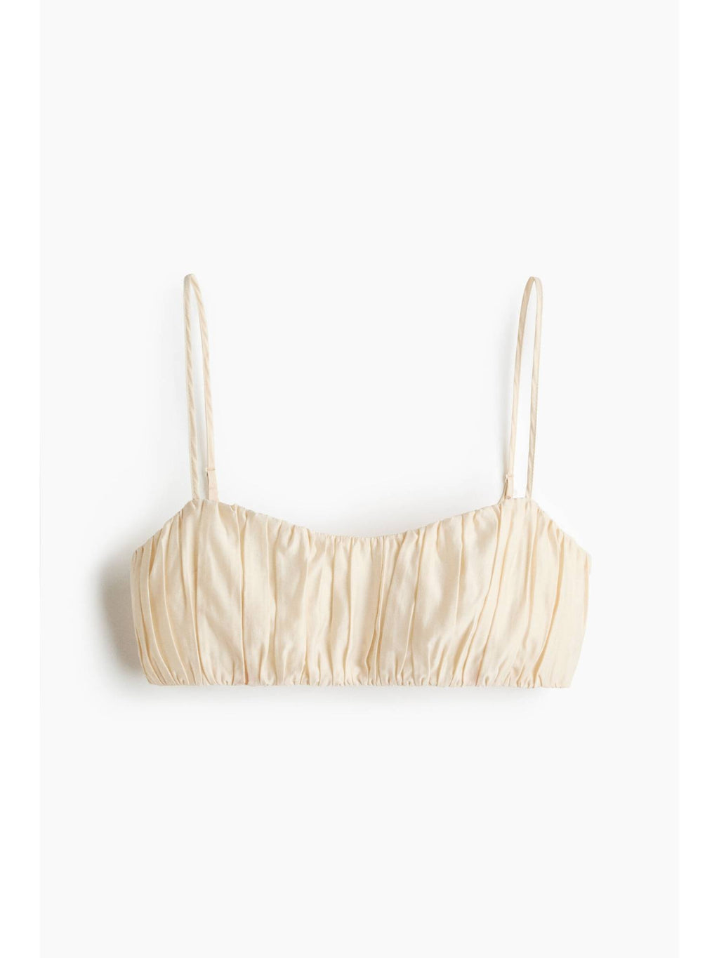 Women Beige Gathered Crop Top | CT61 - view 3