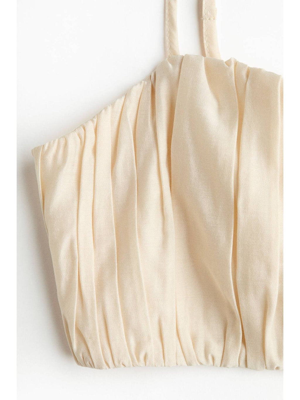 Women Beige Gathered Crop Top | CT61 - view 4