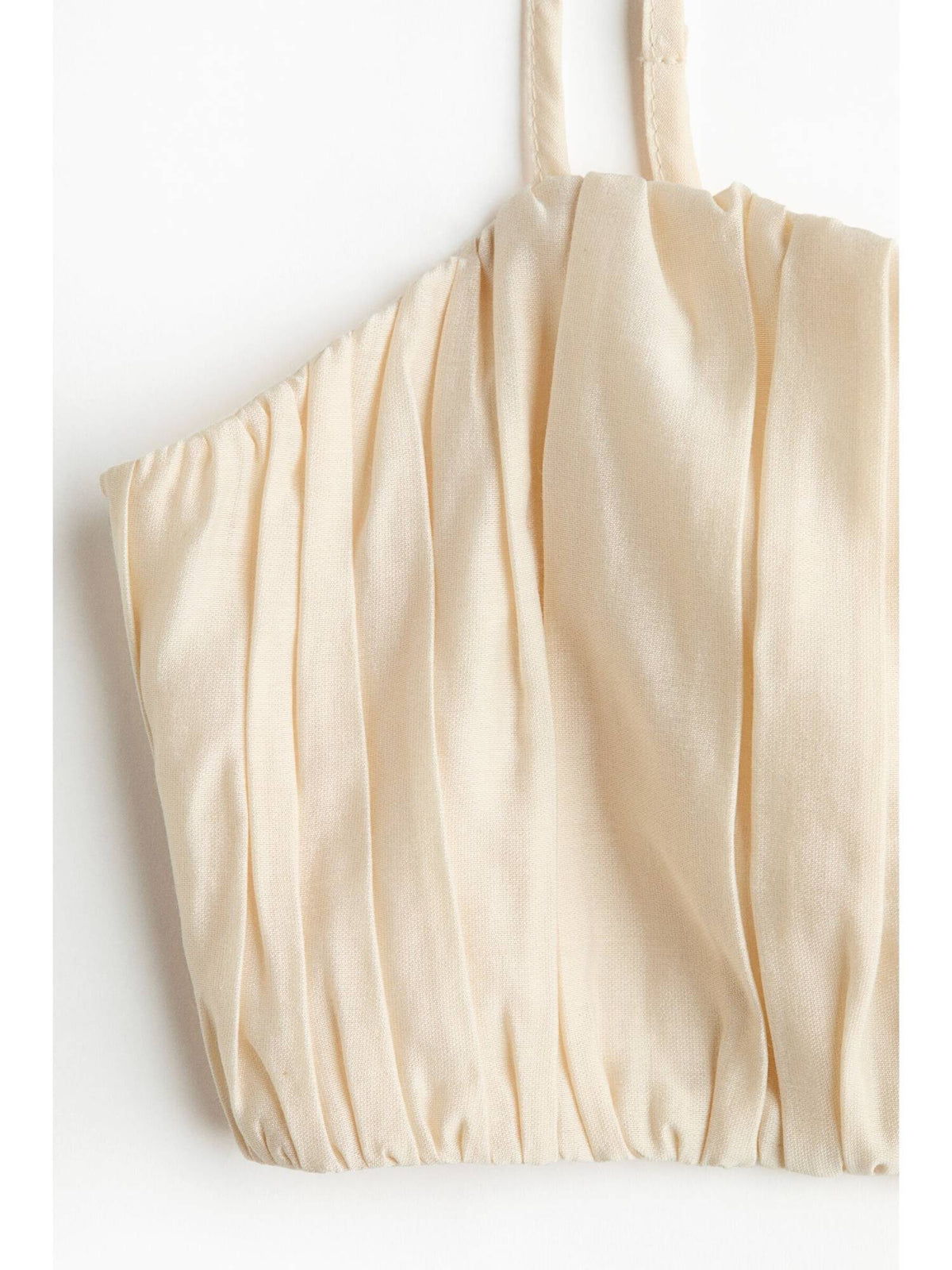 Women Beige Gathered Crop Top | CT61 - view 4