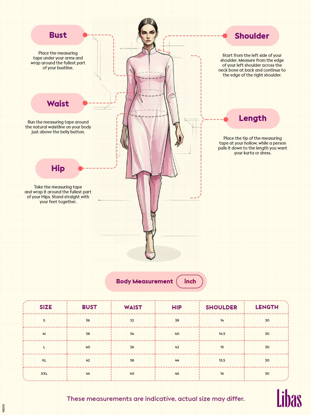 Libas Pink Printed Chiffon Straight Shirt