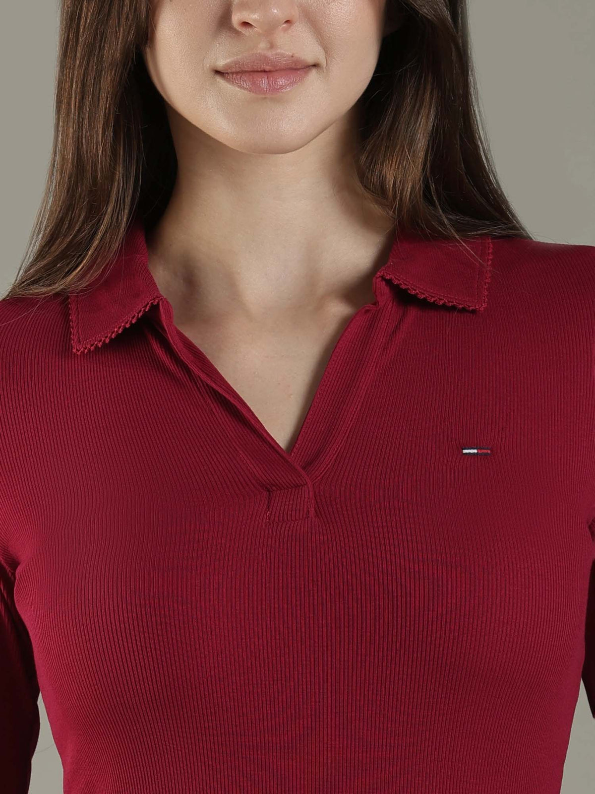 Solid Slim Fit Cotton Polo T-Shirt | PW43 - view 4