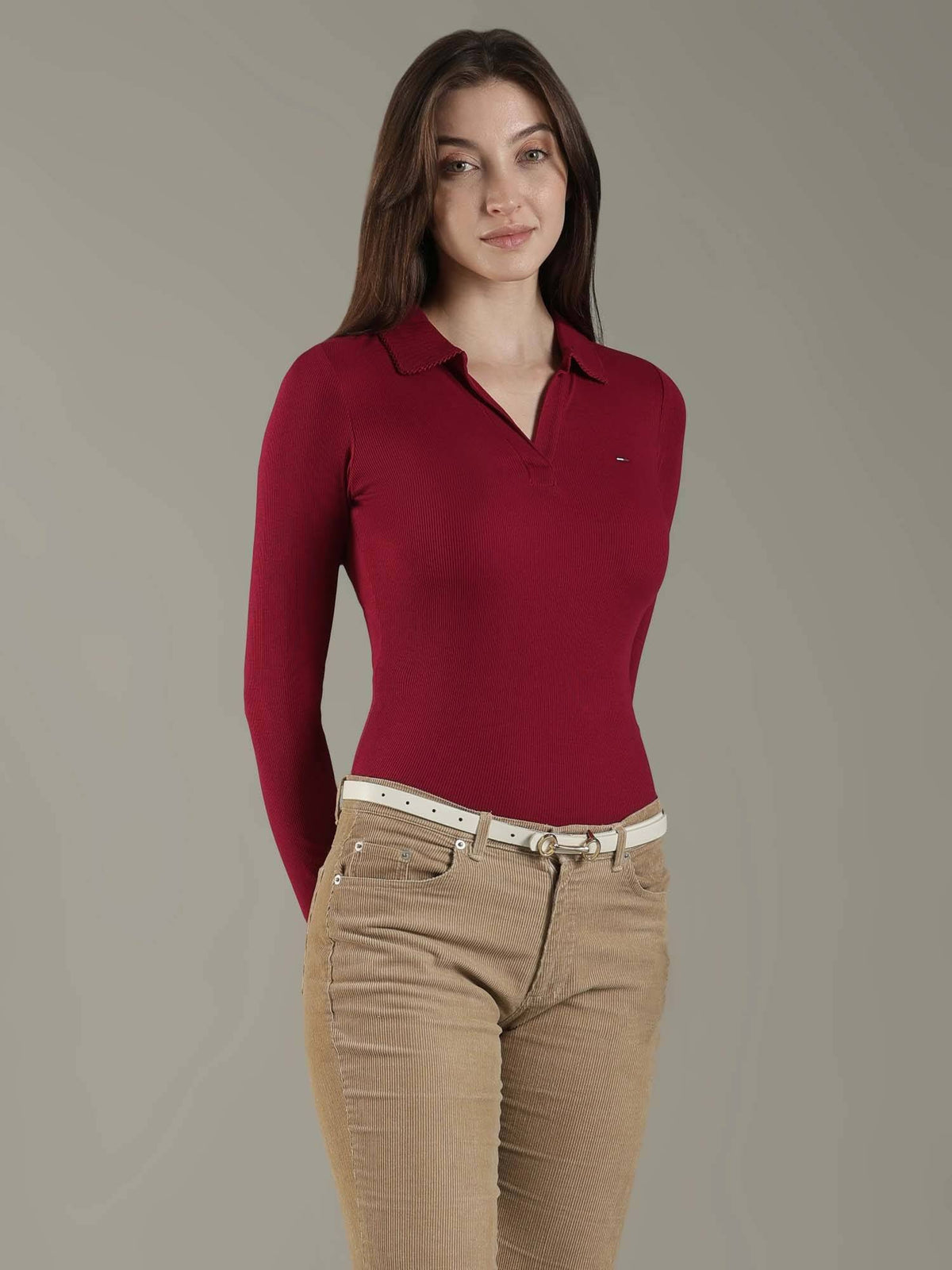 Solid Slim Fit Cotton Polo T-Shirt | PW43 - view 5