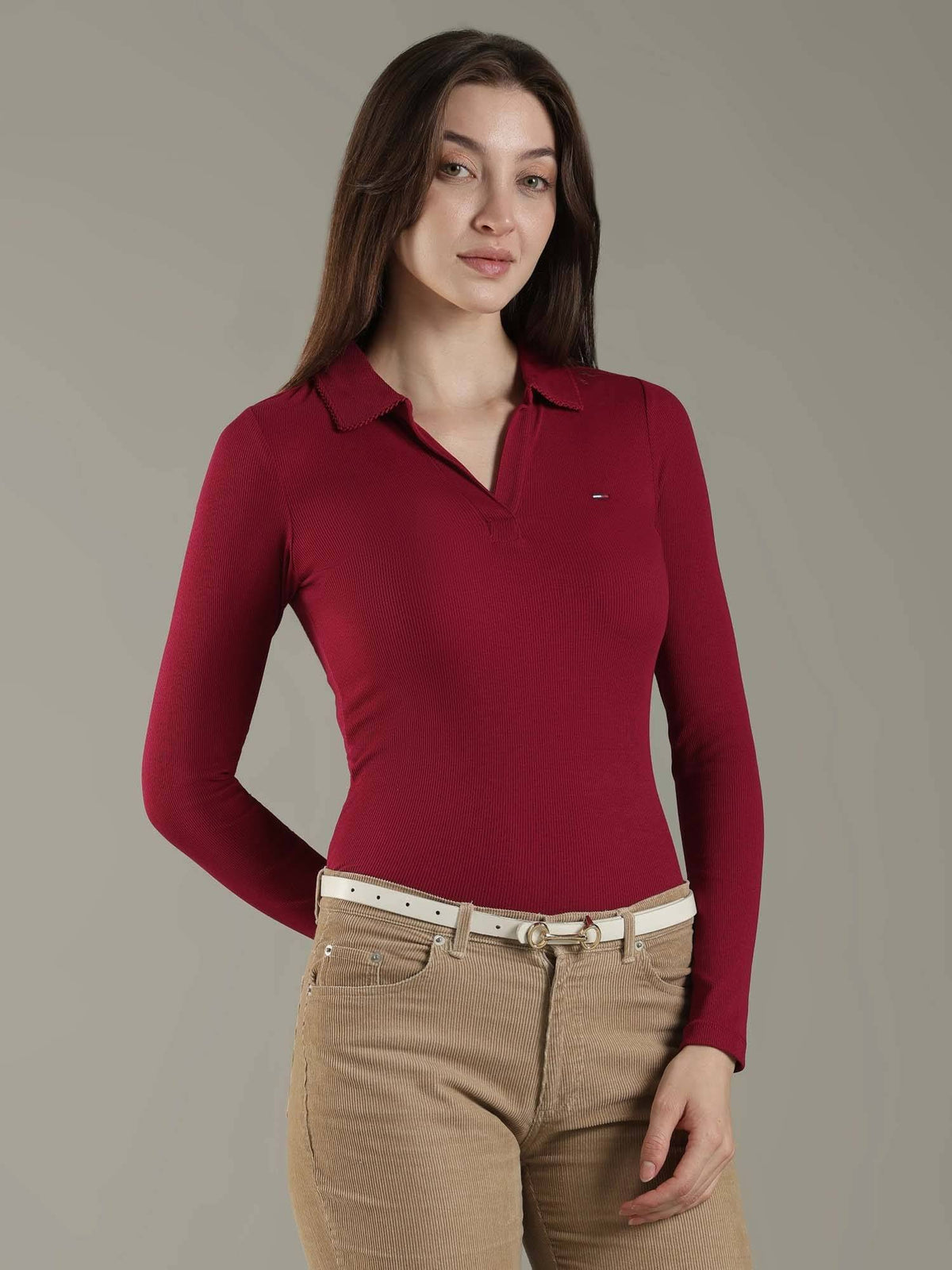 Solid Slim Fit Cotton Polo T-Shirt | PW43 - view 6