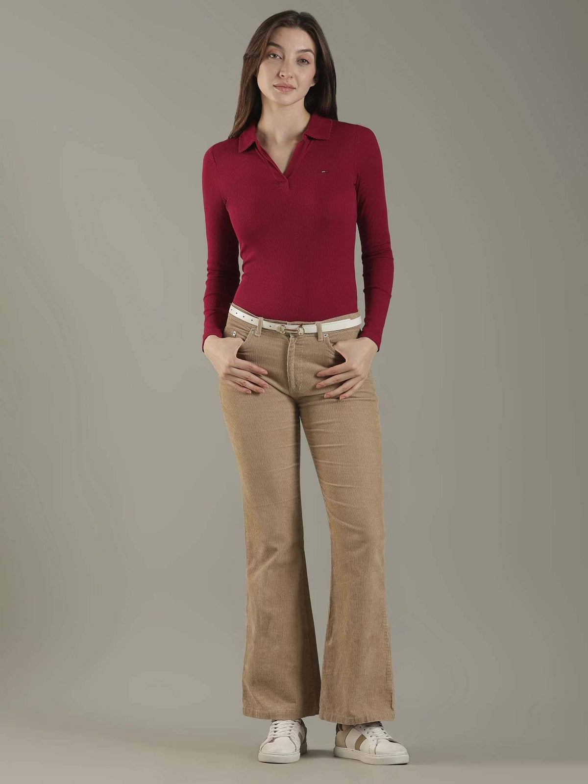 Solid Slim Fit Cotton Polo T-Shirt | PW43 - view 7