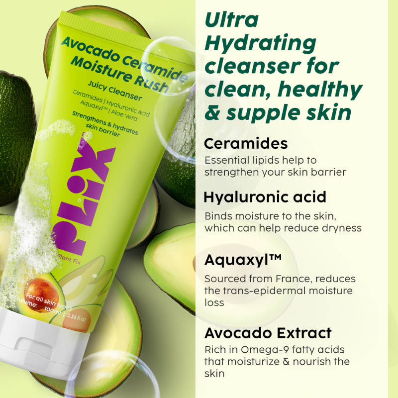 Barrier Repair Combo Kit with Avocado Ceramide Moisture Rush Serum, Cleanser & Cream | PL1 - view 5