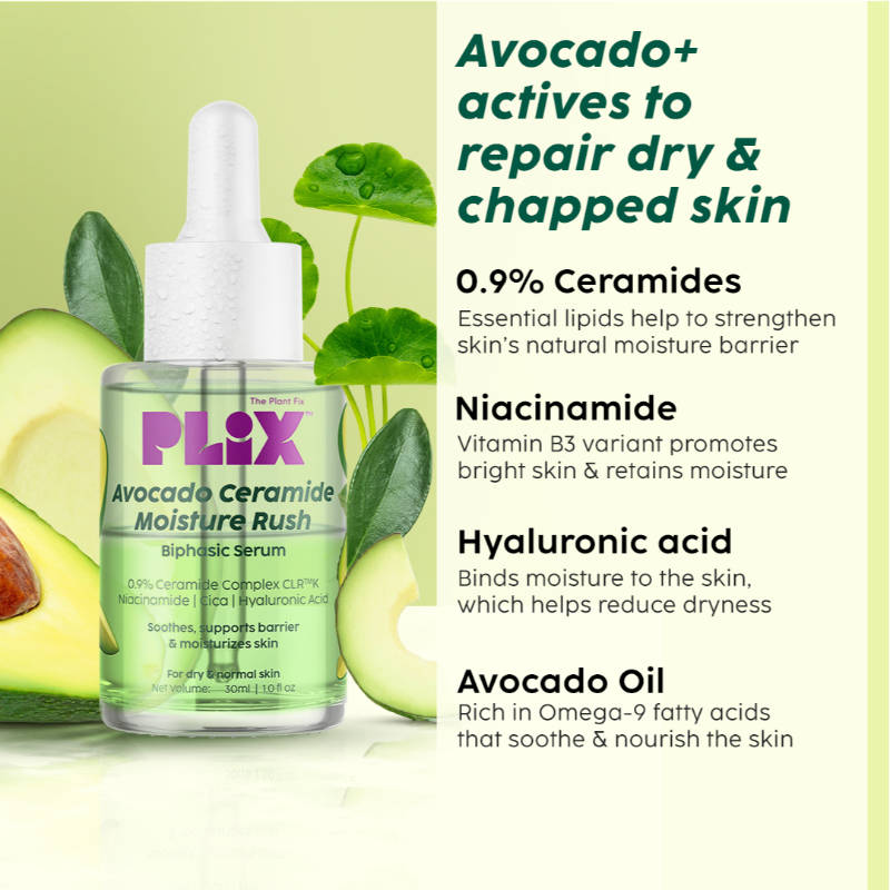Barrier Repair Combo Kit with Avocado Ceramide Moisture Rush Serum, Cleanser & Cream | PL1 - view 6