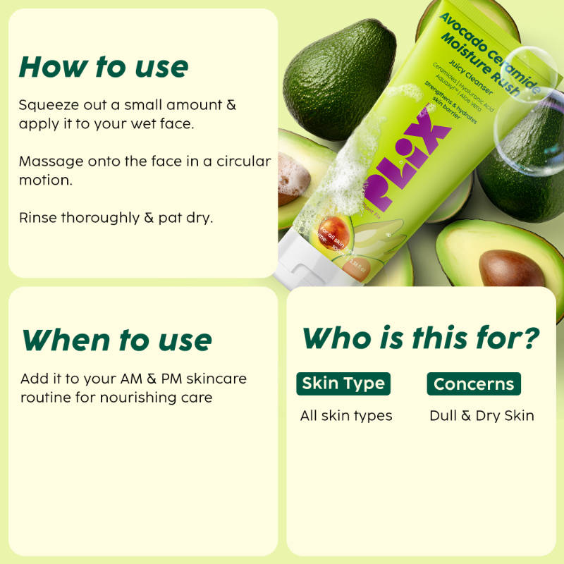 Barrier Repair Combo Kit with Avocado Ceramide Moisture Rush Serum, Cleanser & Cream | PL1 - view 8
