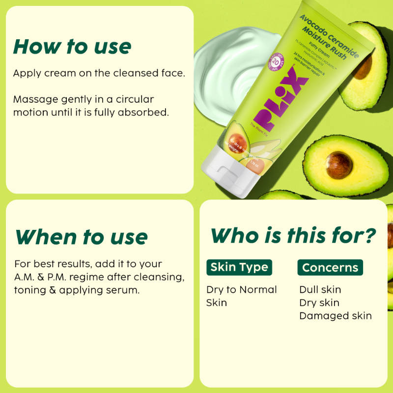 Barrier Repair Combo Kit with Avocado Ceramide Moisture Rush Serum, Cleanser & Cream | PL1 - view 9