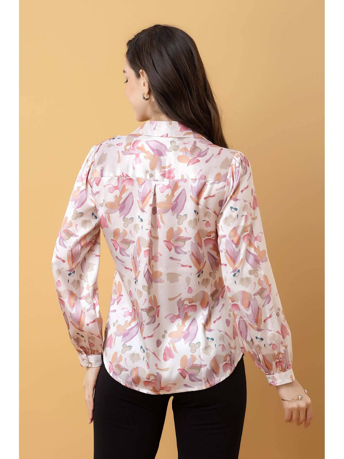 Off White Casual Printed Satin Shirt | S67 - view 2