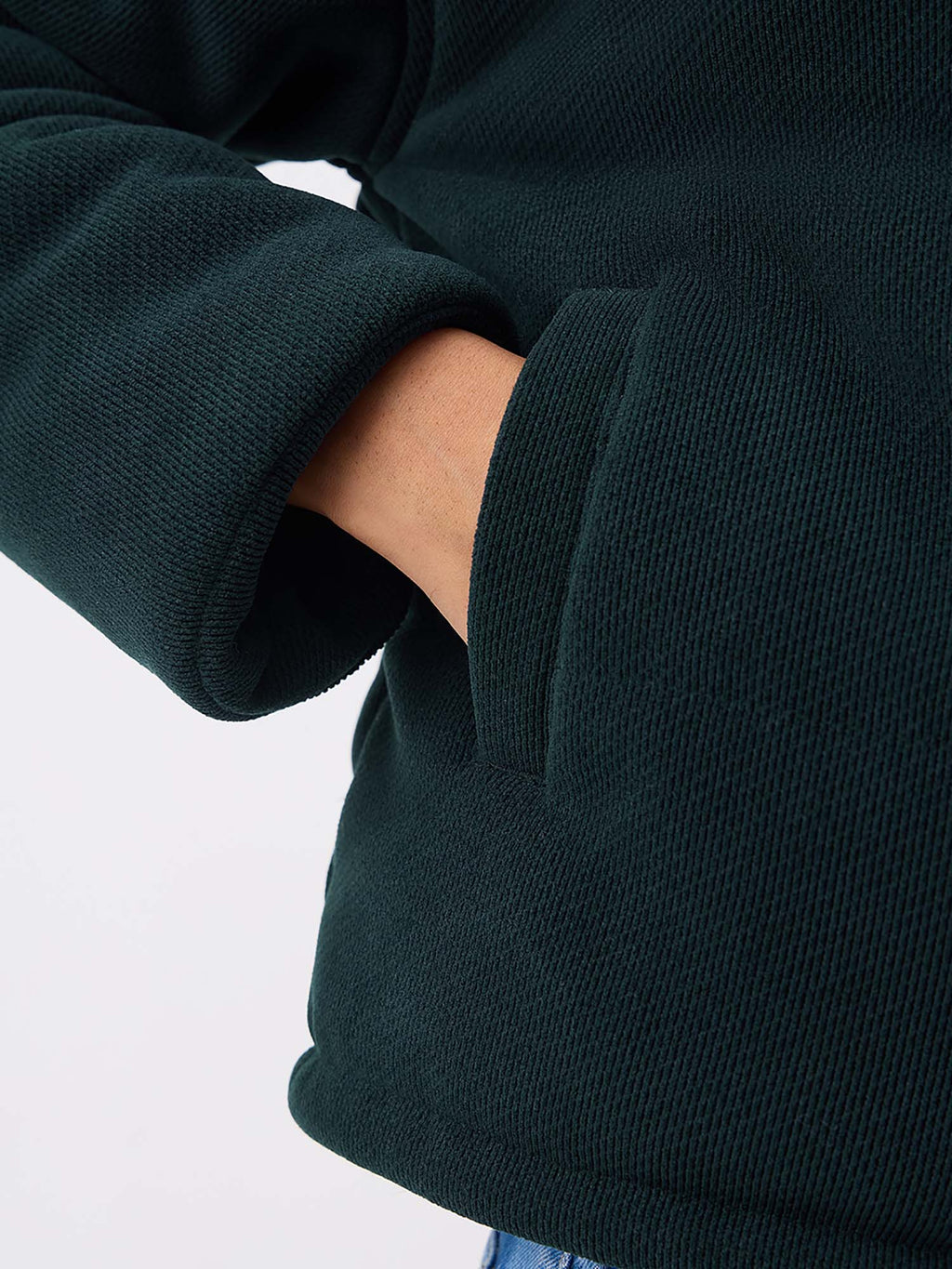 Women Bottle Green Solid Puffer Jacket | JC78 - view 5