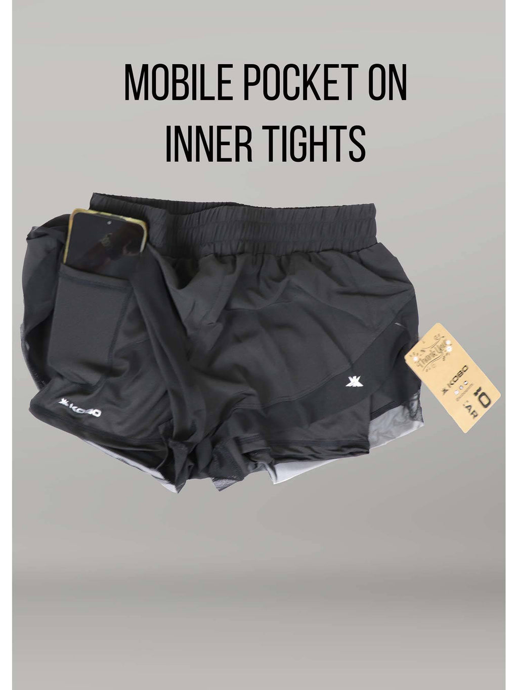 Black Sports Shorts - view 3