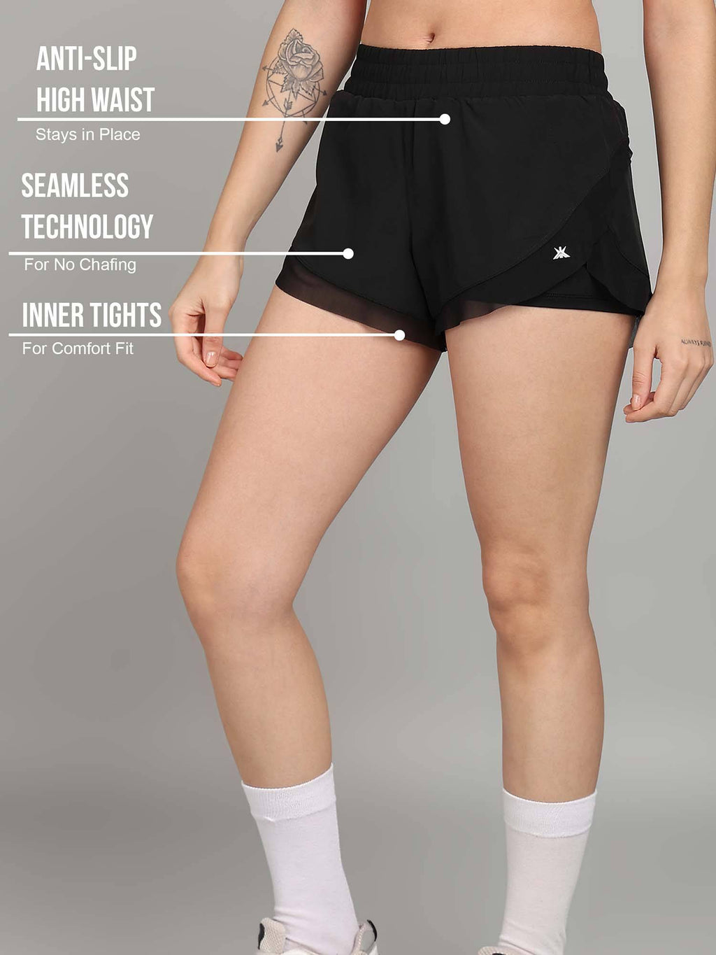 Black Sports Shorts - view 5