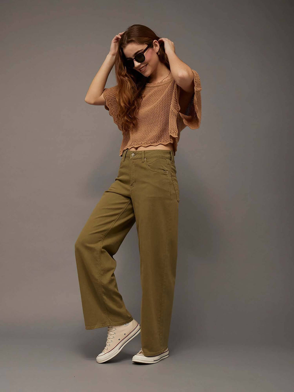 Stretch Super High-Waisted Wide-Leg Jeans | RF89 - view 1