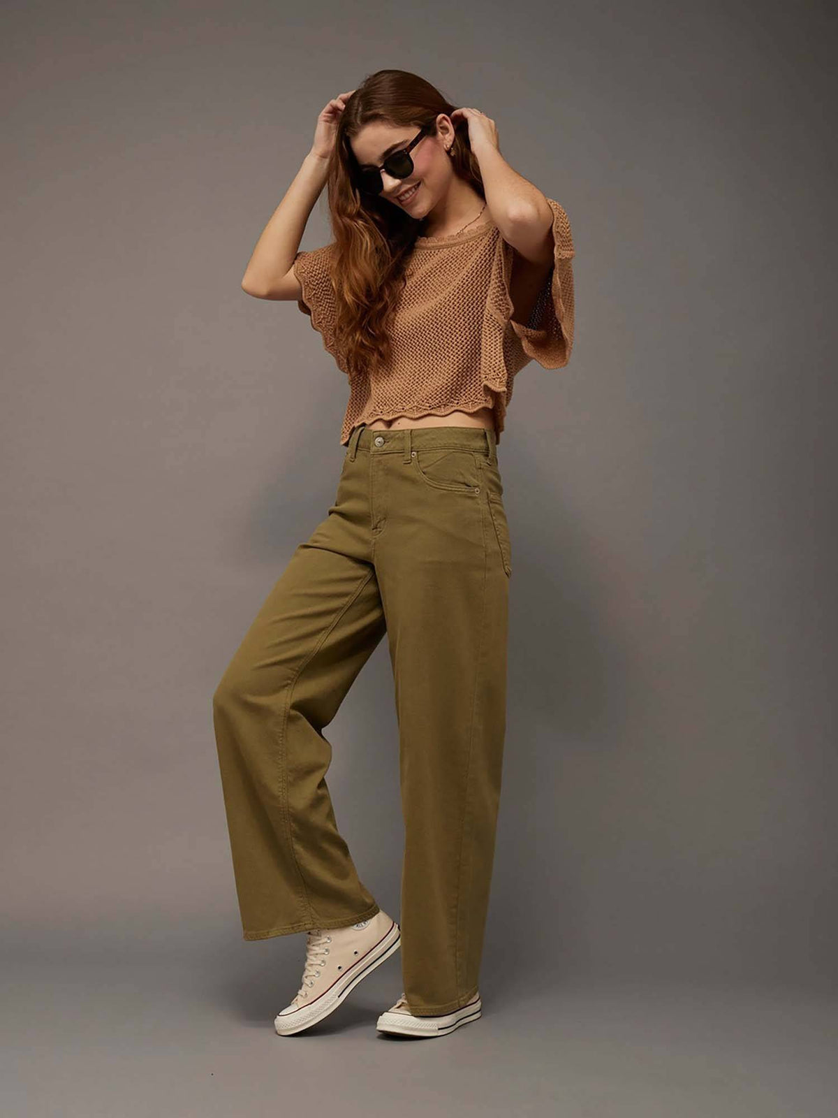 Stretch Super High-Waisted Wide-Leg Jeans | RF89 - view 1