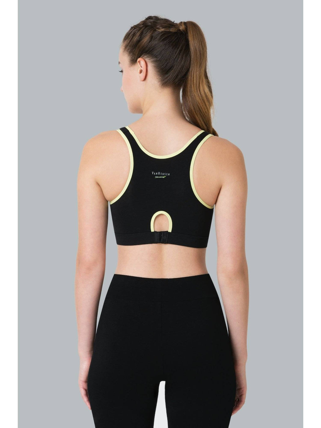 Van Heusen Proactive Women Anti Bacterial & Wireless Racerback Sports Bra - Space Grey | sb09 - view 7