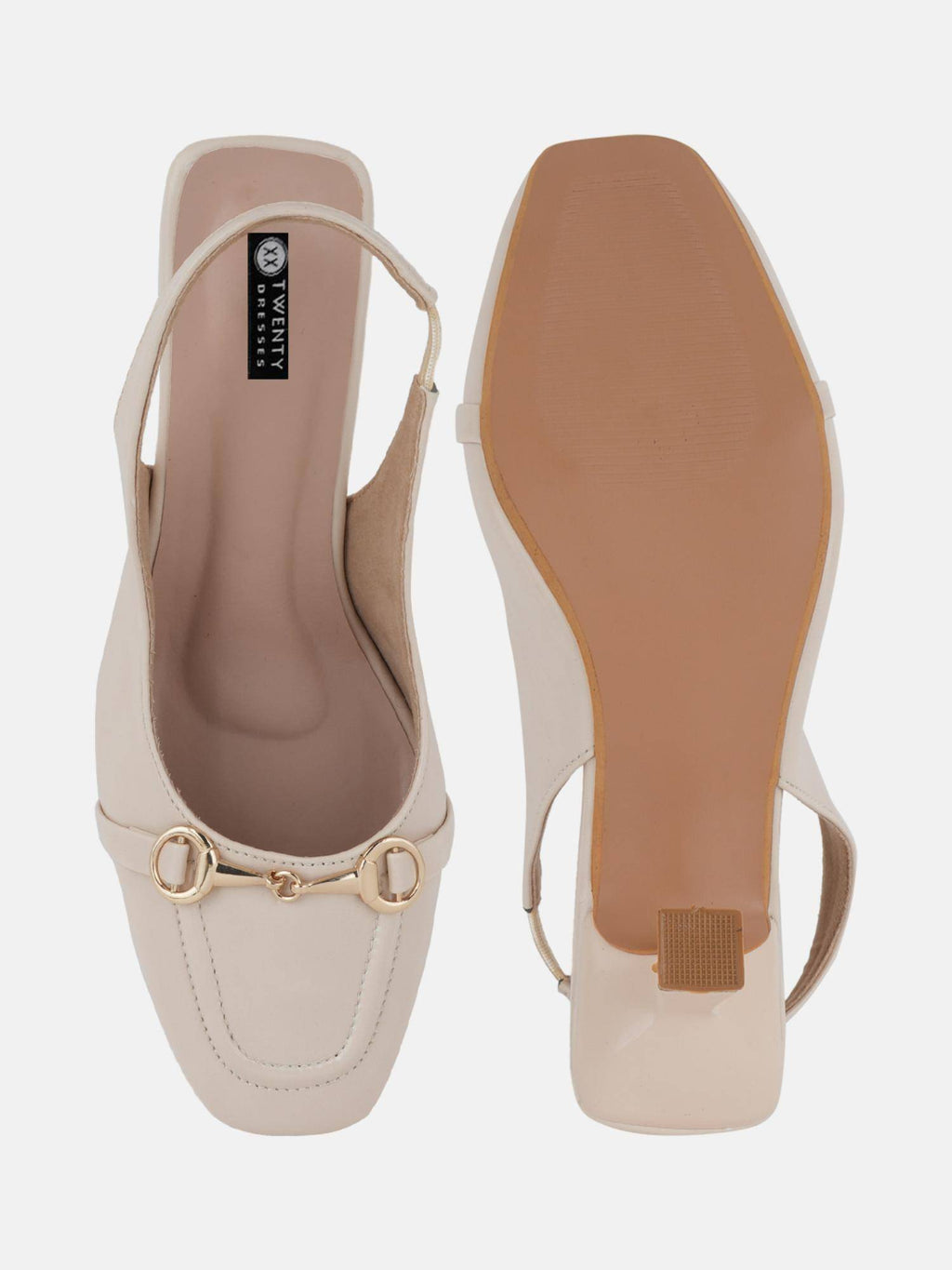 Cream Party Heels Sandals | H78 - view 6