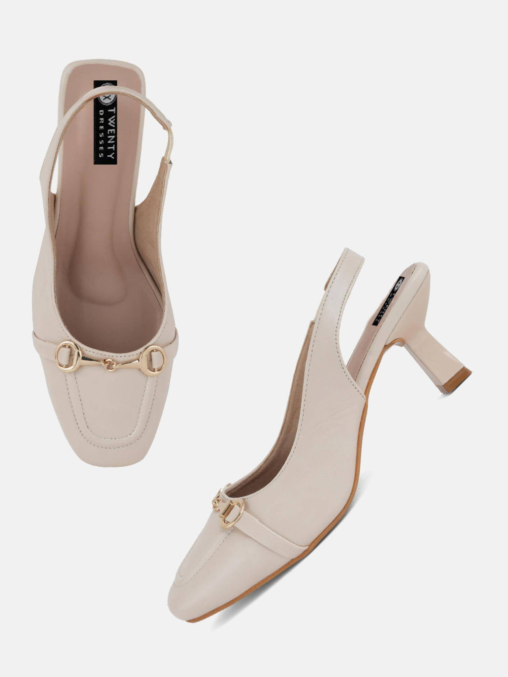 Cream Party Heels Sandals | H78 - view 7