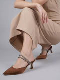 Brown Party Heels Sandals | H78 - view 1