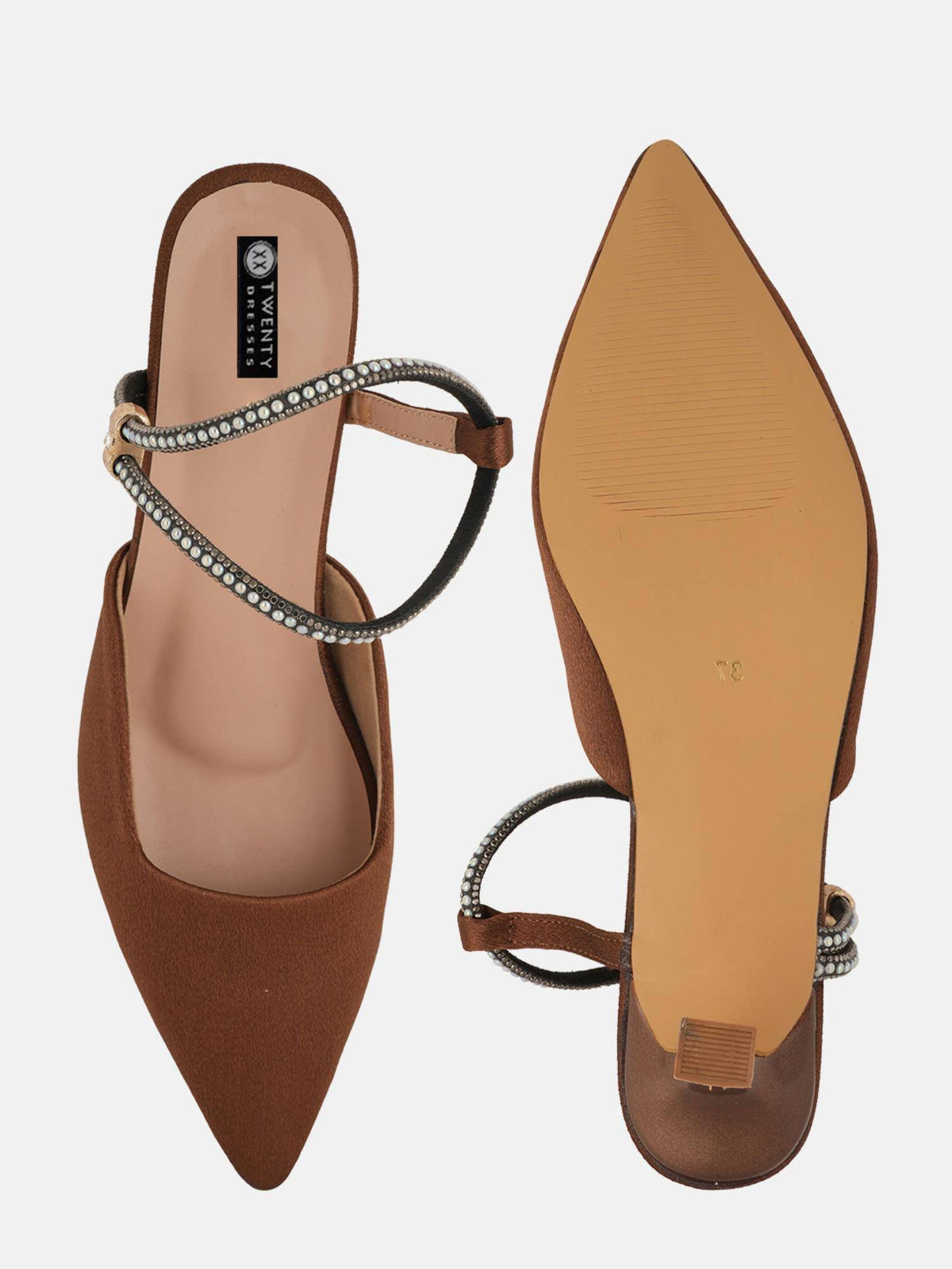 Brown Party Heels Sandals | H78 - view 7