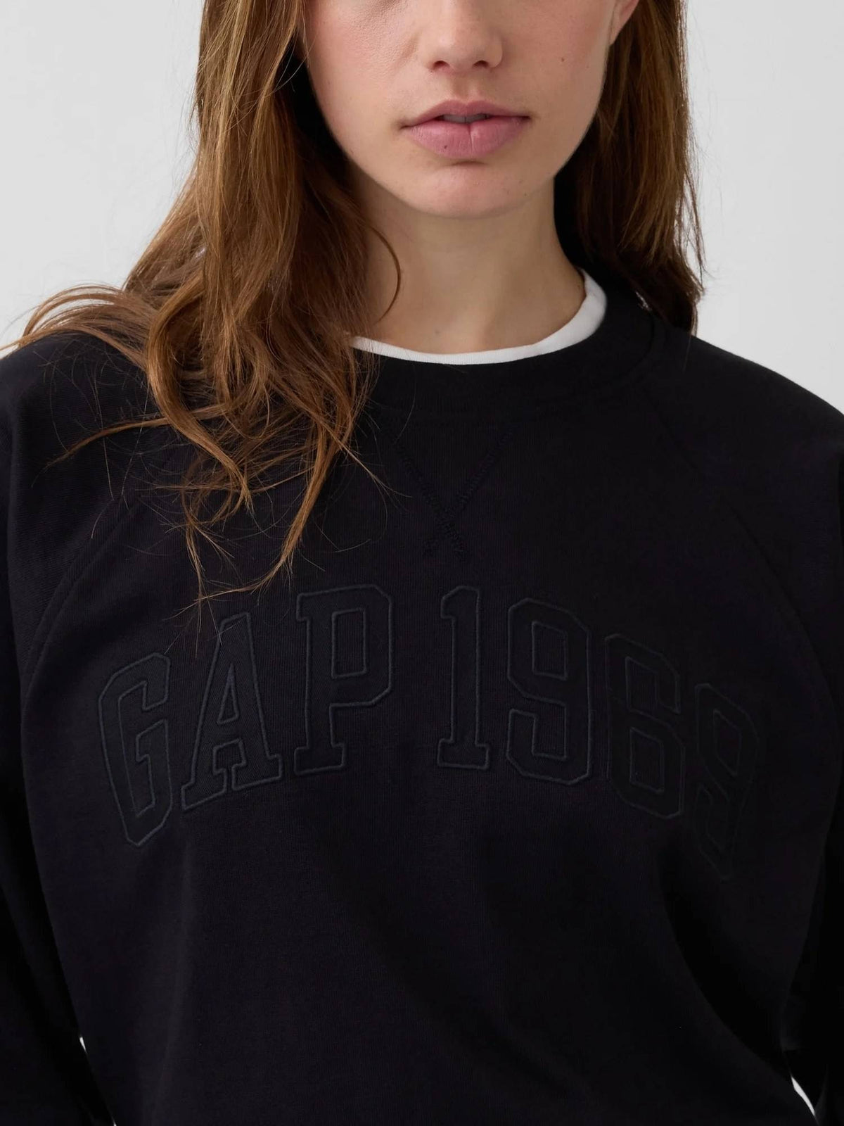 Black Logo Print Raglan Sweatshirt | HD56 - view 3